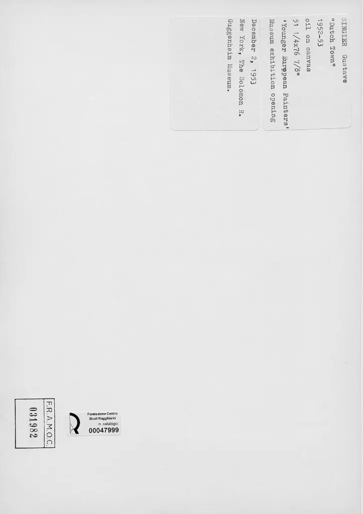 Anonimo , Singier, Gustave - sec. XX - Citt&agrave; olandese , retro