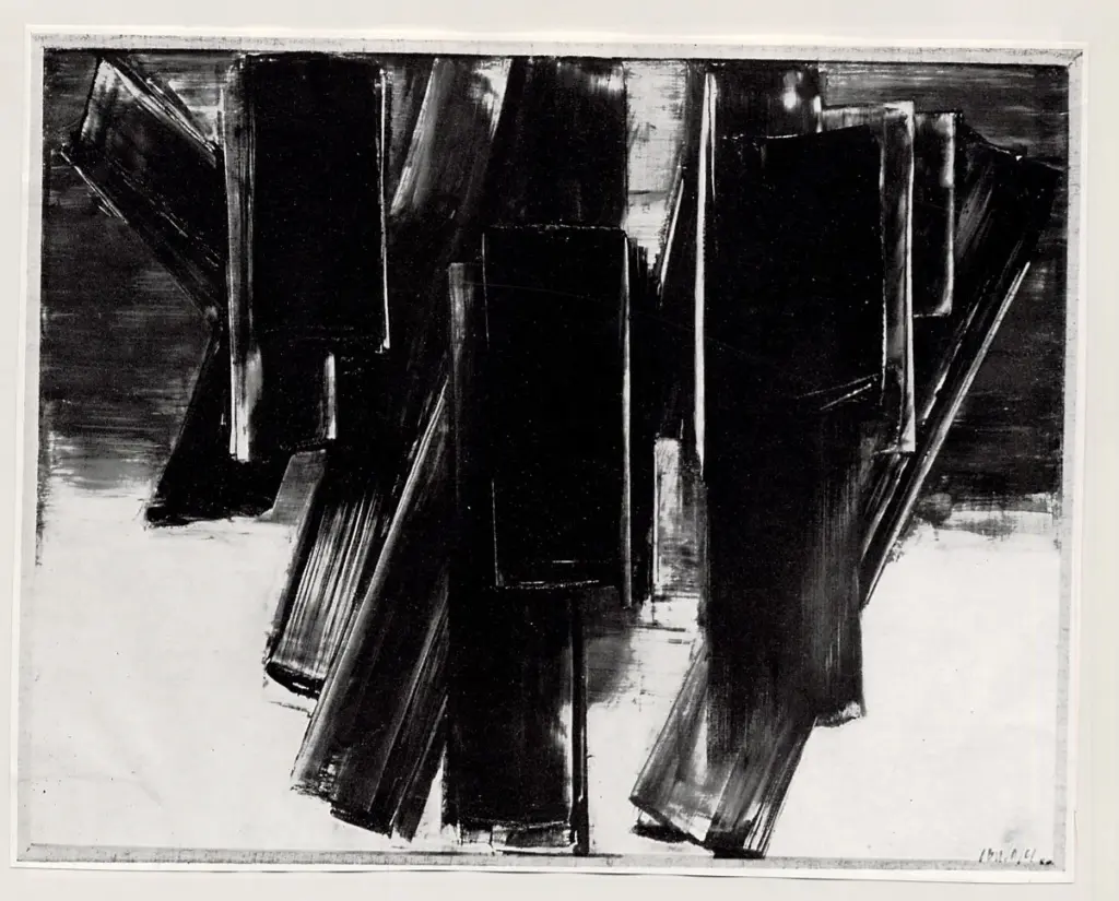 Soulanges, Pierre , Composizione blu e nero