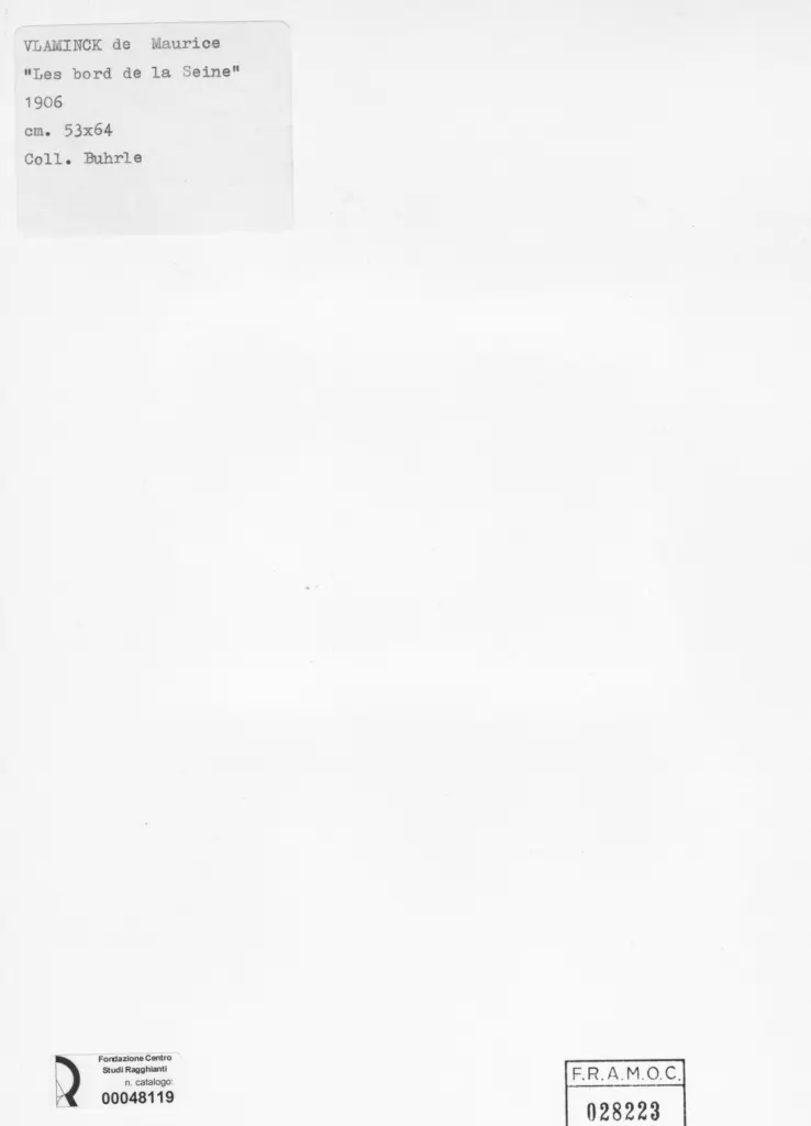 Anonimo , Vlaminck, Maurice - sec. XX - Les bord de la Seine , retro