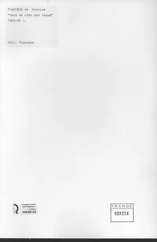 Galerie Bernheim-Jeune , Vlaminck, Maurice - sec. XX - Boot am ufer der Seine , retro