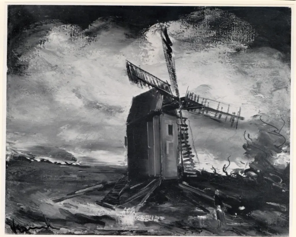 Galerie Bernheim-Jeune , Vlaminck, Maurice - sec. XX - Le moulin a Meslay le vidame, Eure et Loire , fronte