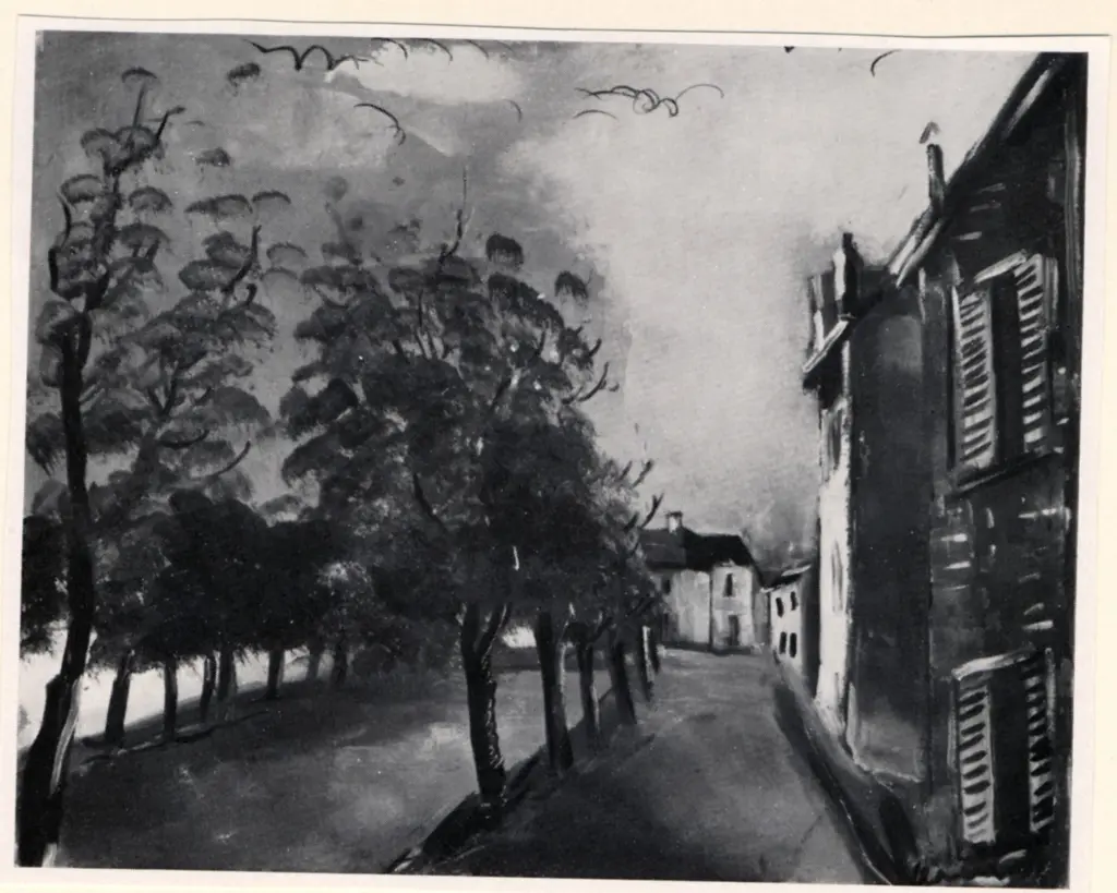 Galerie Bernheim-Jeune , Vlaminck, Maurice - sec. XX - Rue de village , fronte
