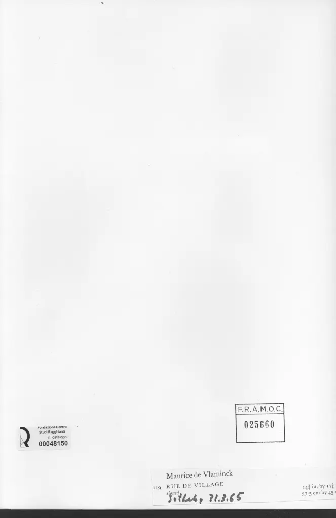 Galerie Bernheim-Jeune , Vlaminck, Maurice - sec. XX - Rue de village , retro