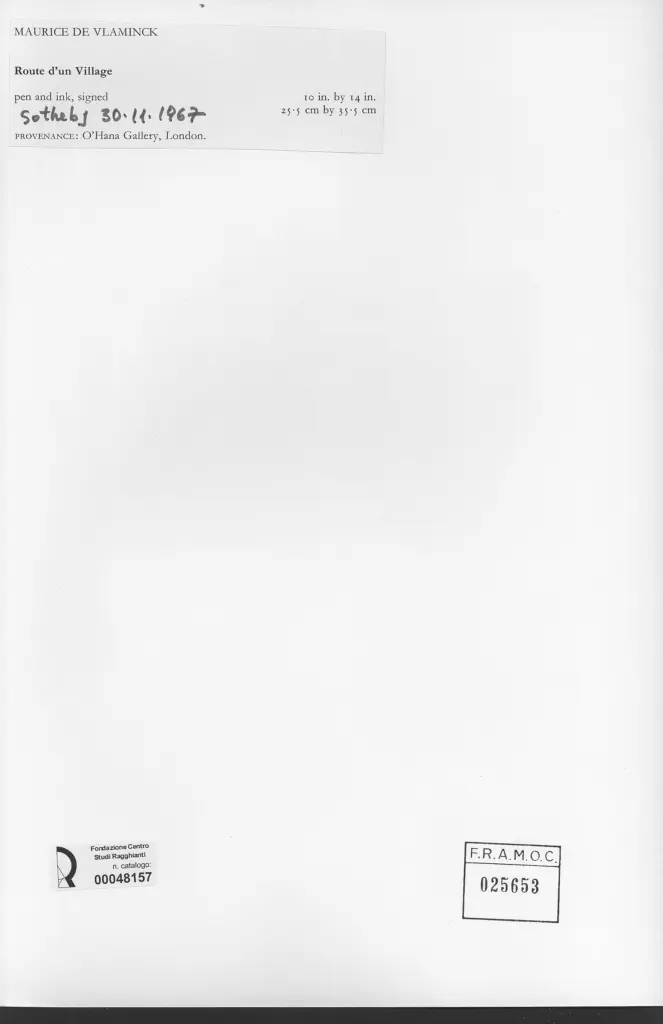 Galerie Bernheim-Jeune , Vlaminck, Maurice - sec. XX - Route d'un Village , retro