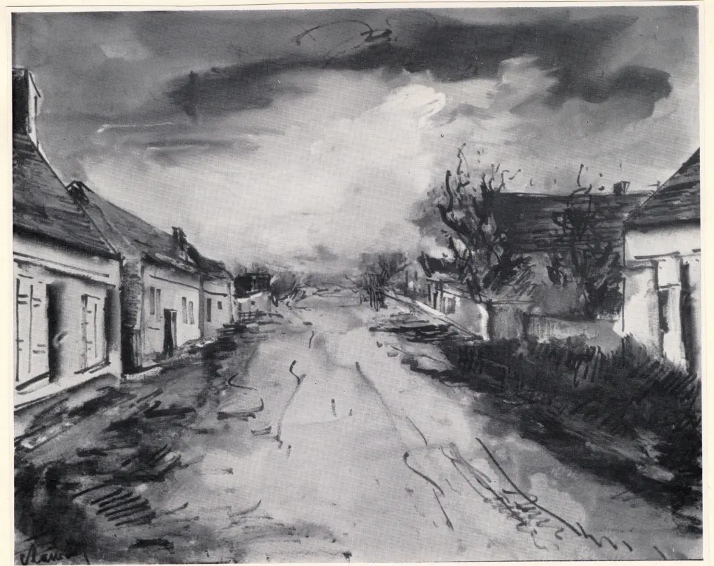 Galerie Bernheim-Jeune , Vlaminck, Maurice - sec. XX - Le village , fronte