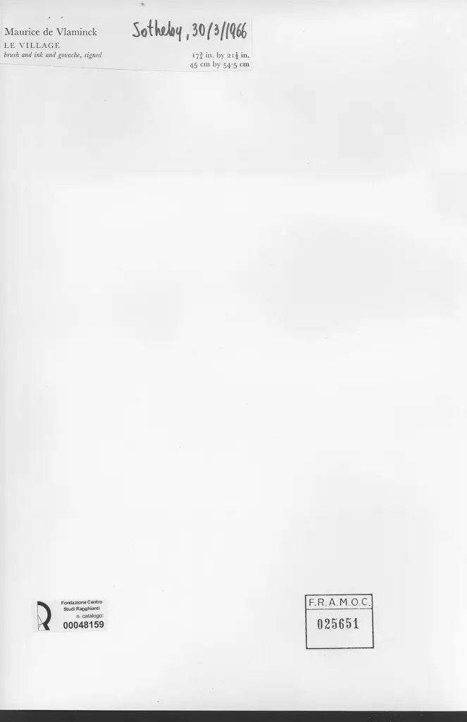 Galerie Bernheim-Jeune , Vlaminck, Maurice - sec. XX - Le village , retro