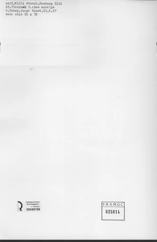 Anonimo , Vlaminck, Maurice , retro