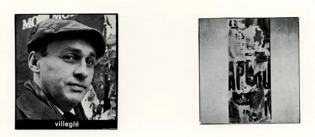 Villeglè, , - volto di uomo con cappello