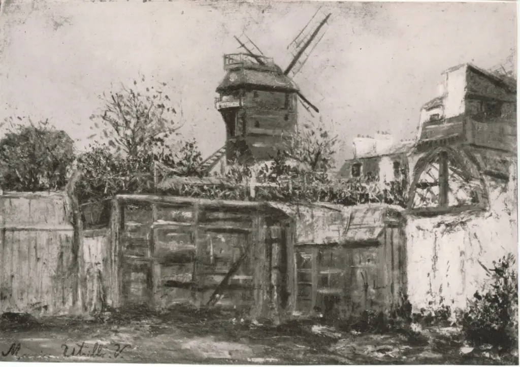 Galerie Bernheim-Jeune , Utrillo, Maurice - sec. XX - Le Moulin de la Galette , fronte