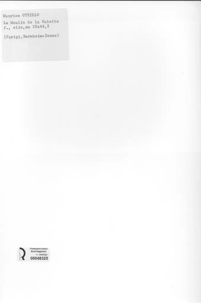 Galerie Bernheim-Jeune , Utrillo, Maurice - sec. XX - Le Moulin de la Galette , retro