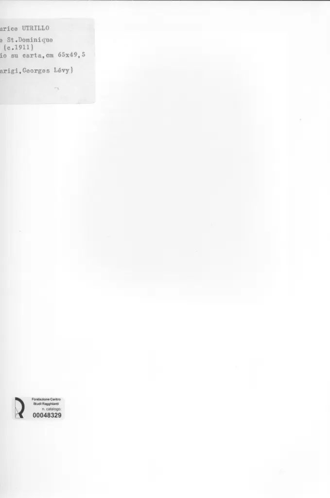 Galerie Bernheim-Jeune , Utrillo, Maurice - sec. XX - via St.Dominique , retro