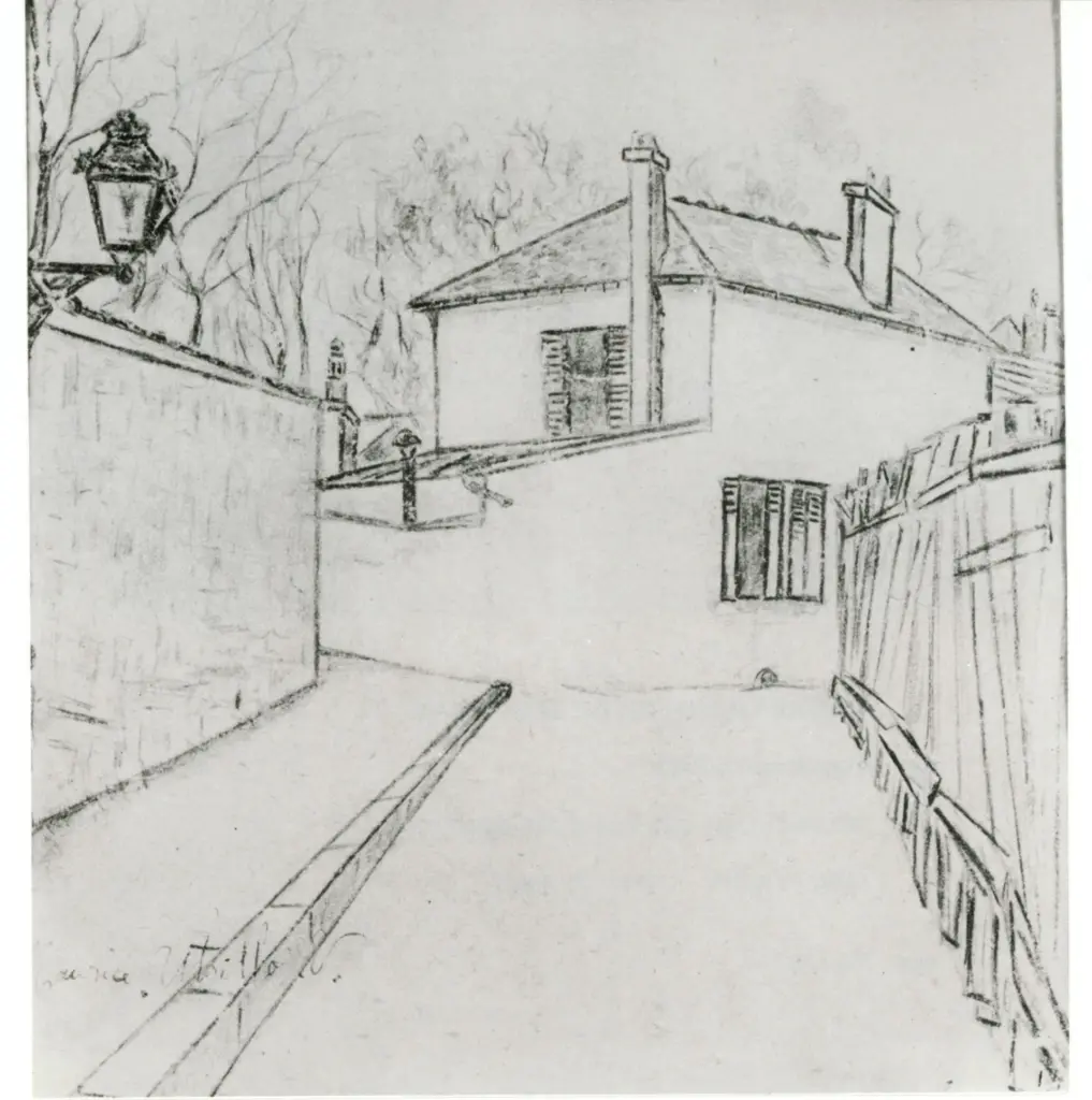 Galerie Bernheim-Jeune , Utrillo, Maurice - sec. XX - Maison Hector Berlioz, Parigi , fronte