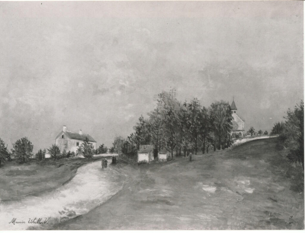 Galerie Bernheim-Jeune , Utrillo, Maurice - sec. XX - Paesaggio , fronte