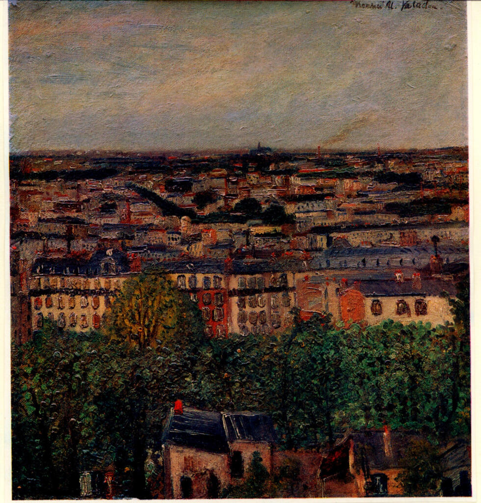 Anonimo , Utrillo, Maurice - sec. XX - Veduta da Montmartre , fronte