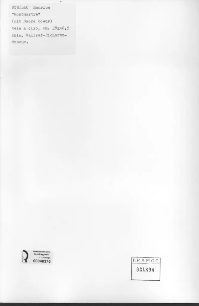 Anonimo , Utrillo, Maurice , retro