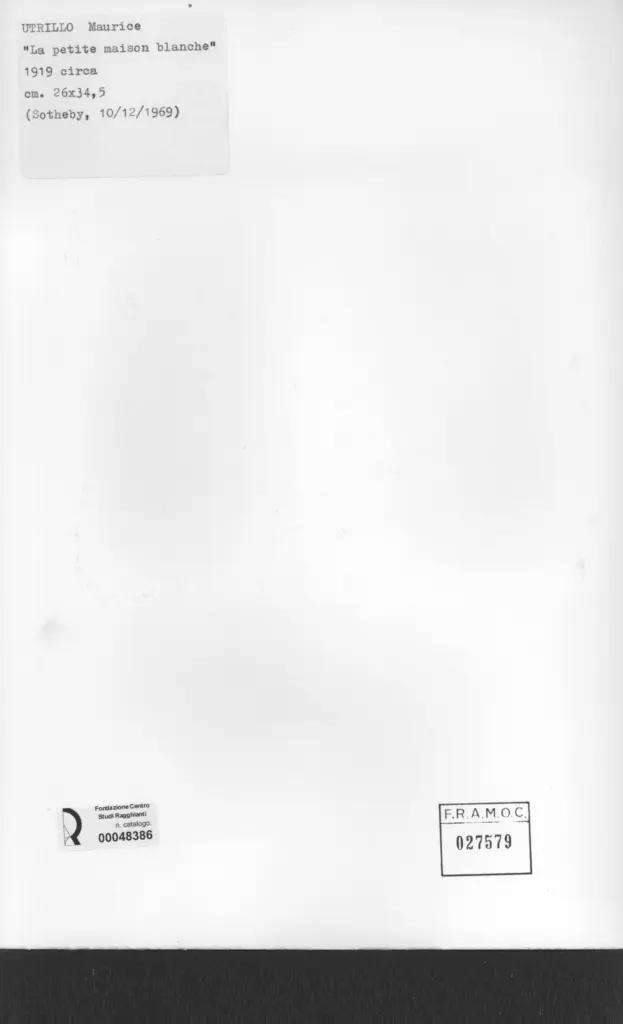 Anonimo , Utrillo, Maurice - sec. XX - La petite maison blanche , retro
