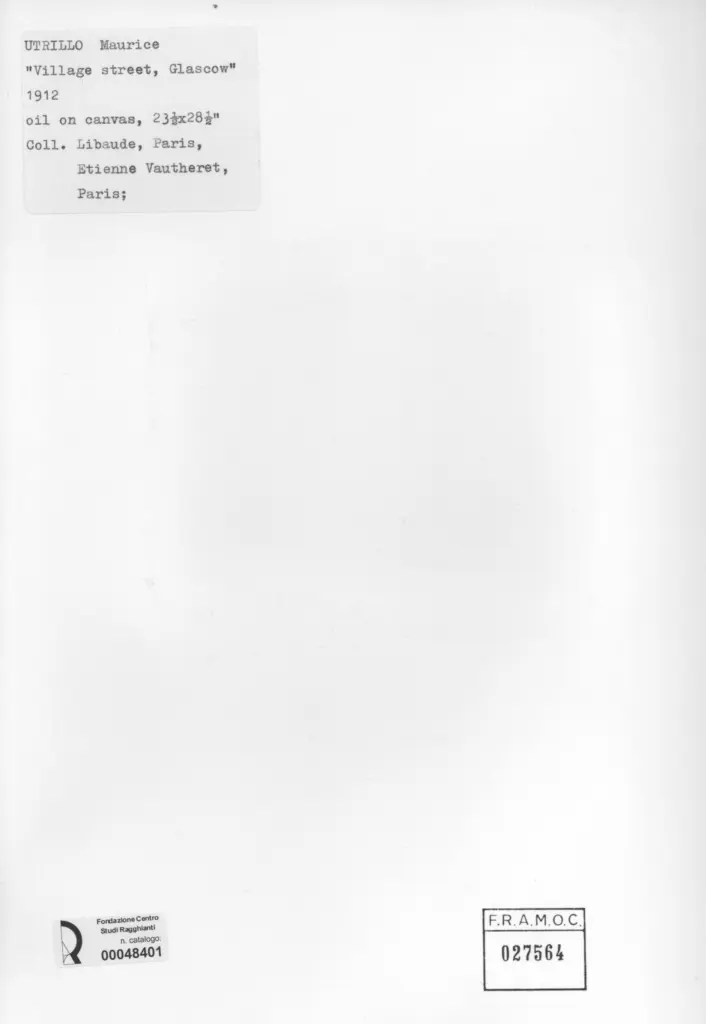 Anonimo , Utrillo, Maurice - sec. XX - Village street, Glasgow , retro