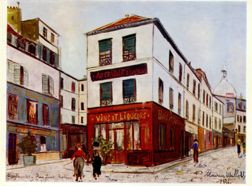 Anonimo , Utrillo, Maurice - sec. XX - Rue Saint Rustique , fronte