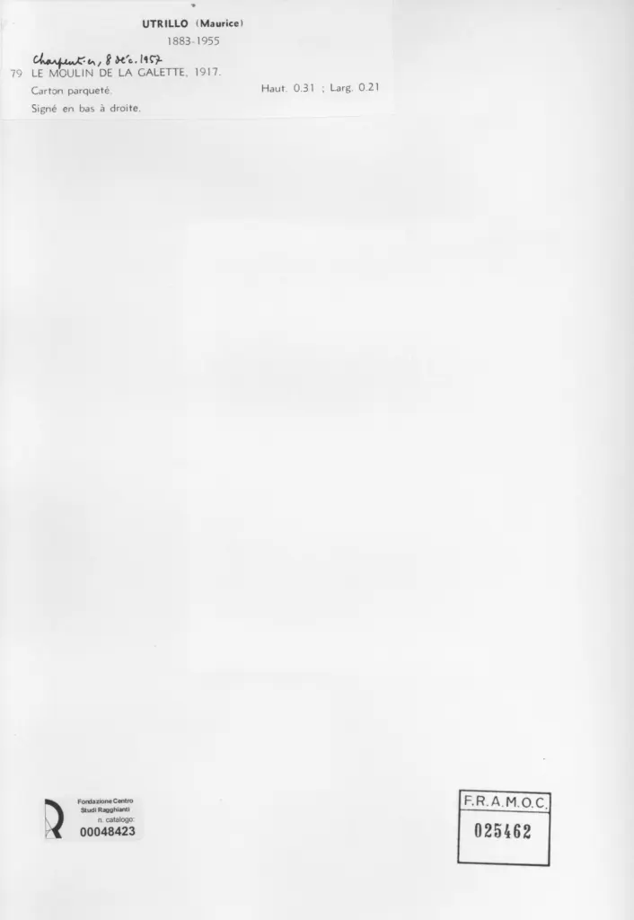 Anonimo , Utrillo, Maurice - sec. XX - Le moulin de la galette , retro