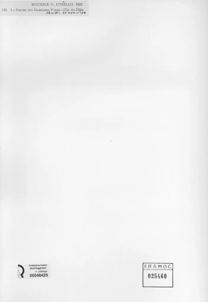 Anonimo , Utrillo, Maurice - sec. XX - La bievre aux Gobelins , retro