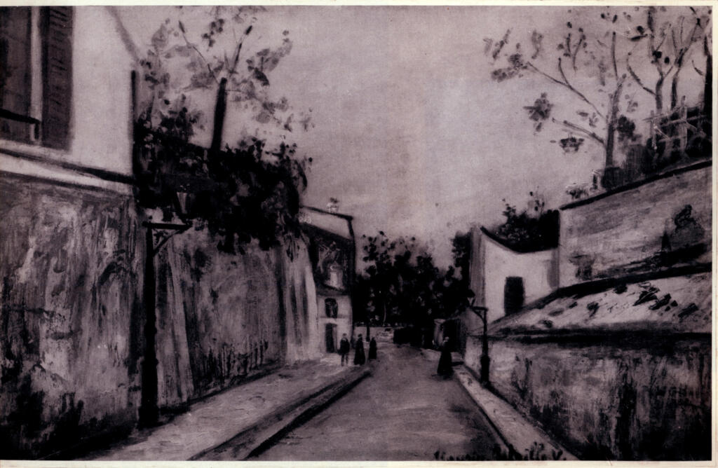 Anonimo , Utrillo, Maurice - sec. XX - Rue Saint Vincent , fronte