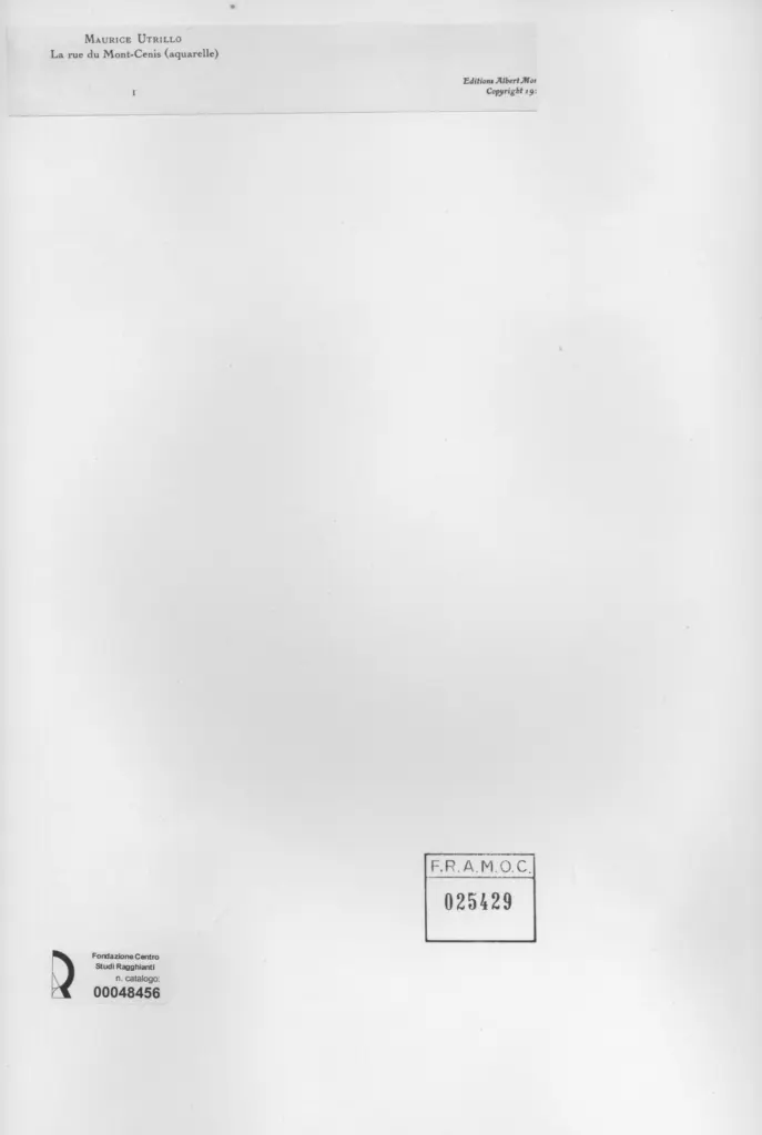 Anonimo , Utrillo, Maurice - sec. XIX - La rue du Mont-Cenis , retro