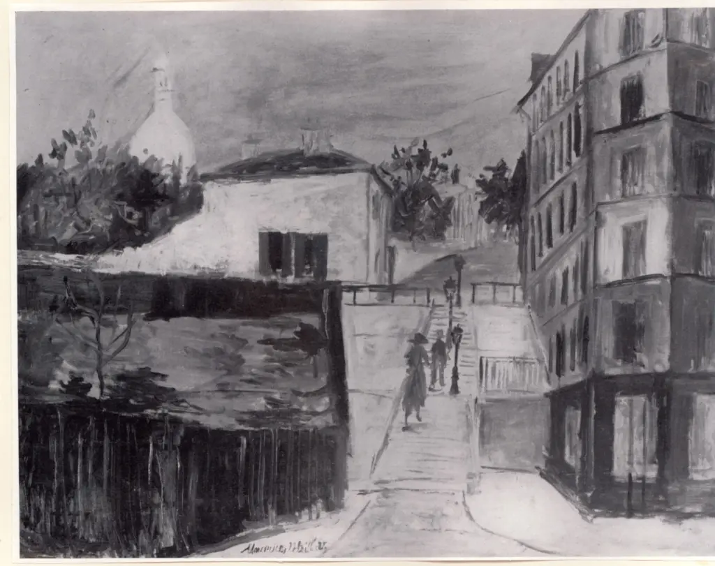 Utrillo, Maurice , La maison de Berlioz-Rue du Mont-Cenis