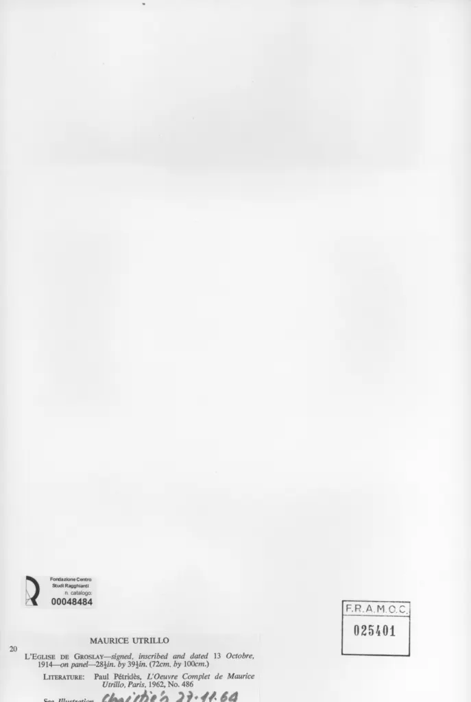 Anonimo , Utrillo, Maurice - sec. XX , retro