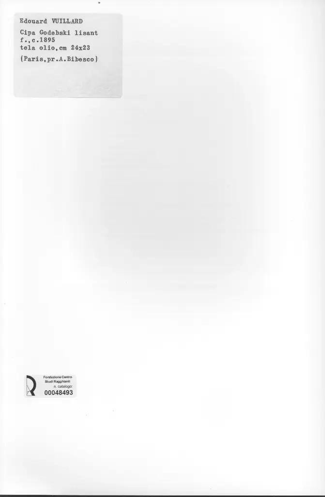 Anonimo , Vuillard, Edouard - sec. XIX - Cipa Godebski Lisant , retro
