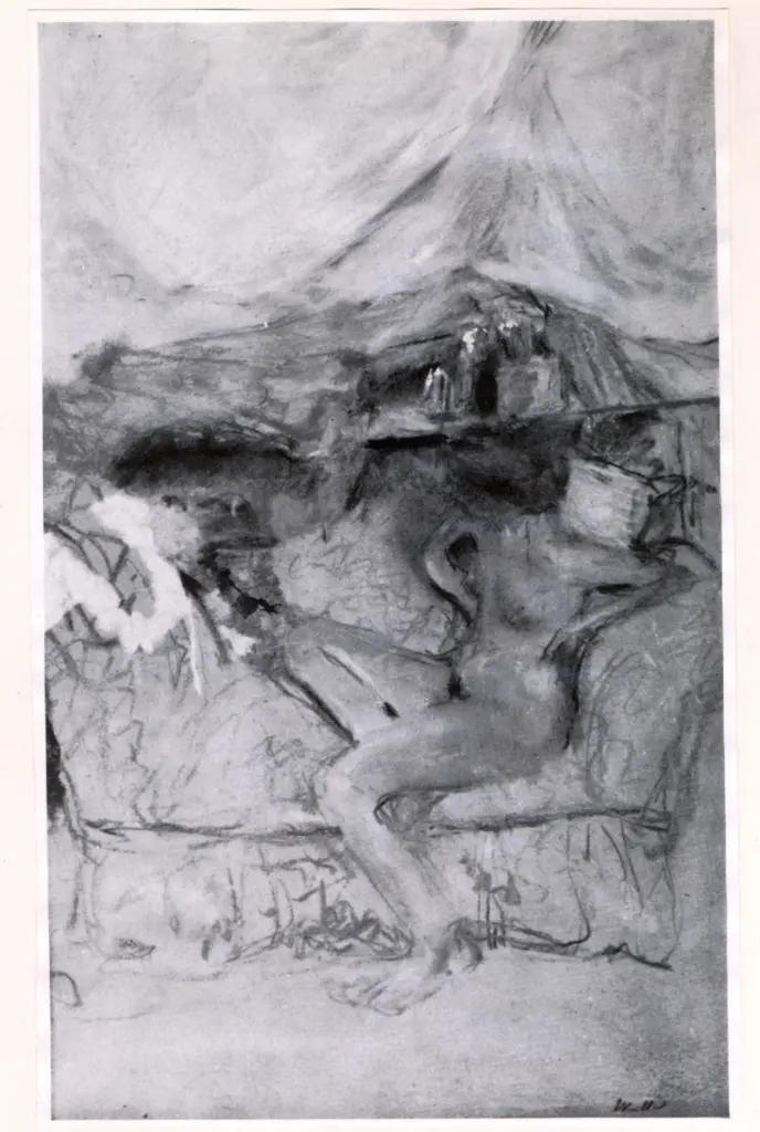 Anonimo , Vuillard, Edouard - sec. XX - Nudo nell'atelier , fronte