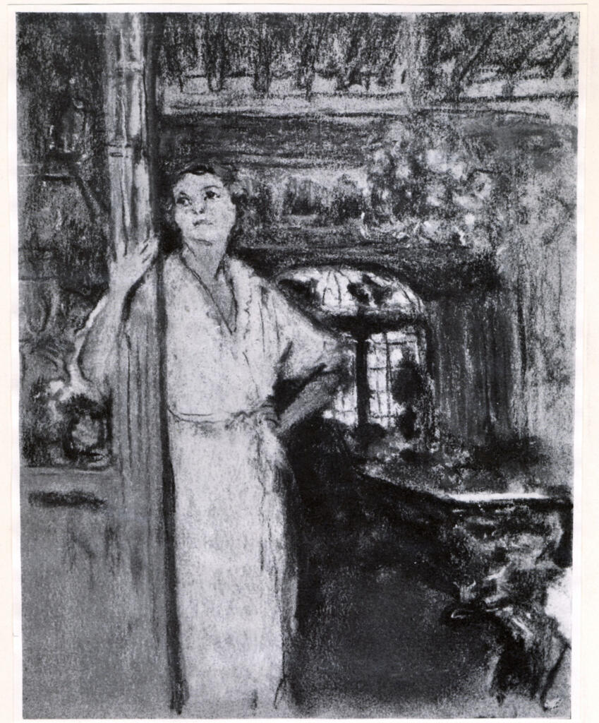 Anonimo , Vuillard, Edouard - sec. XX - La femme en robe rose , fronte