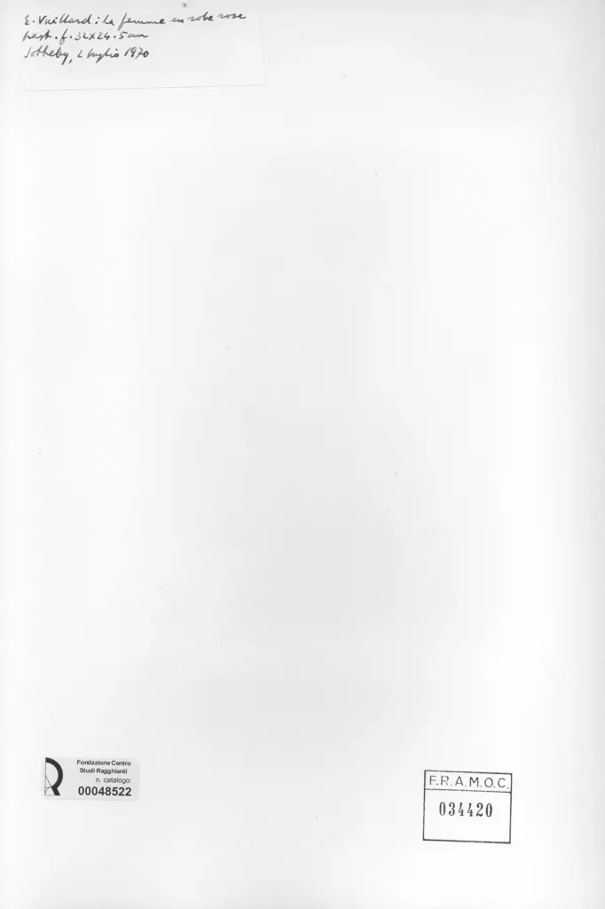 Anonimo , Vuillard, Edouard - sec. XX - La femme en robe rose , retro