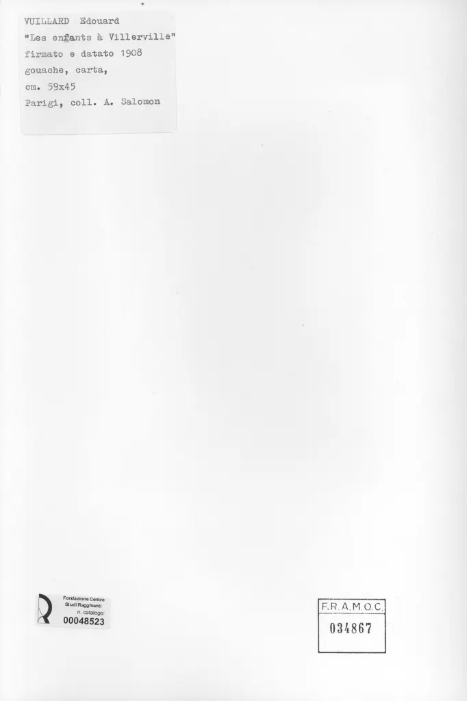 Anonimo , Vuillard, Edouard - sec. XX - Les enfants &agrave; Villerville , retro