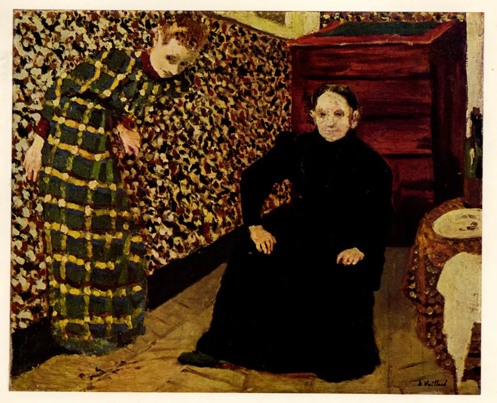 Anonimo , Vuillard, Edouard - sec. XX - Ma m&egrave;re et ma soeur , fronte