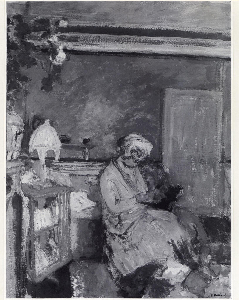 Anonimo , Vuillard, Edouard - sec. XX - Femme assise dans un intérieur , fronte
