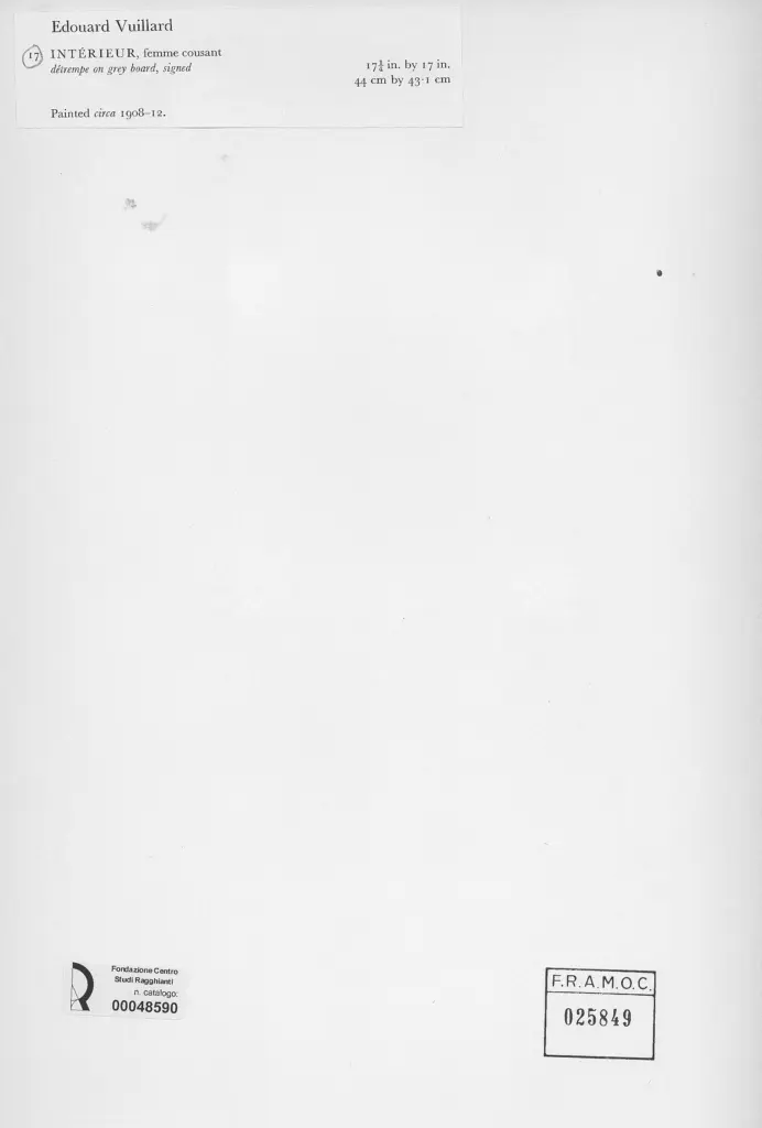 Anonimo , Vuillard, Edouard - sec. XX , retro