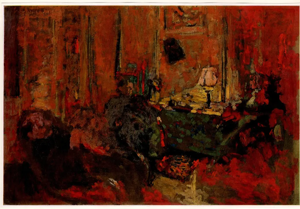 Anonimo , Vuillard, Edouard - sec. XIX - Int&eacute;rieur avec Madame Vuillard
