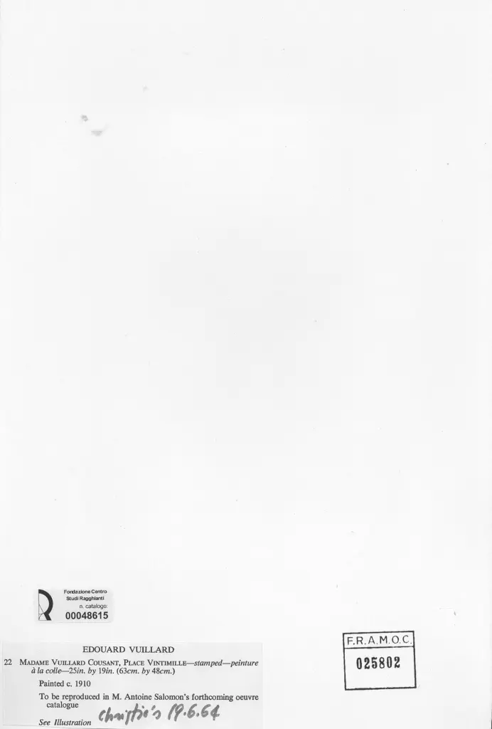 Anonimo , Vuillard, Edouard - sec. XX , retro