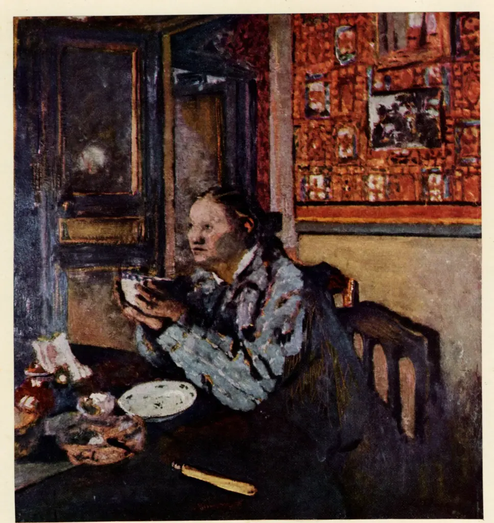 Anonimo , Vuillard, Edouard - sec. XIX - Femme &agrave; la tasse , fronte