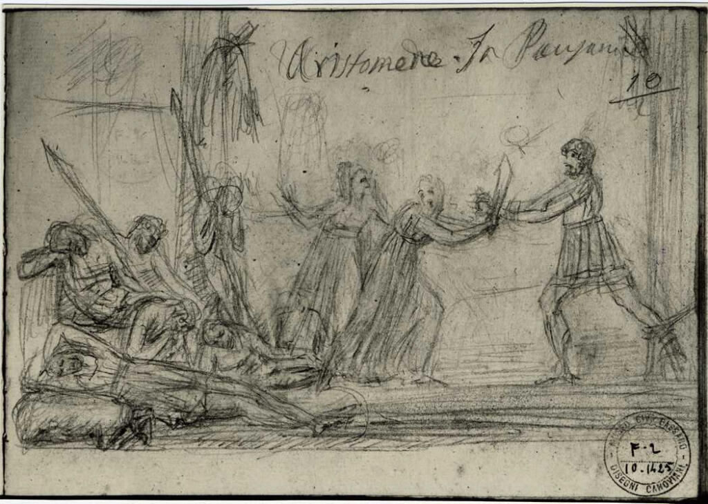 Canova, Antonio , Guerrieri dormienti e donna con gladio
