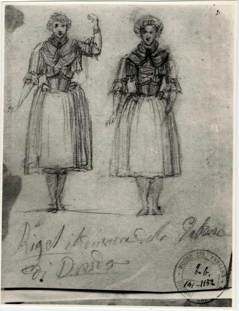 Canova, Antonio , Studio di due figure femminili