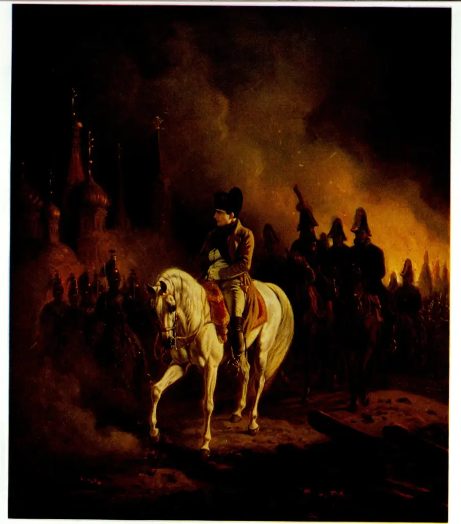Adam, Franz , Napoleon leading his troops out Moscow