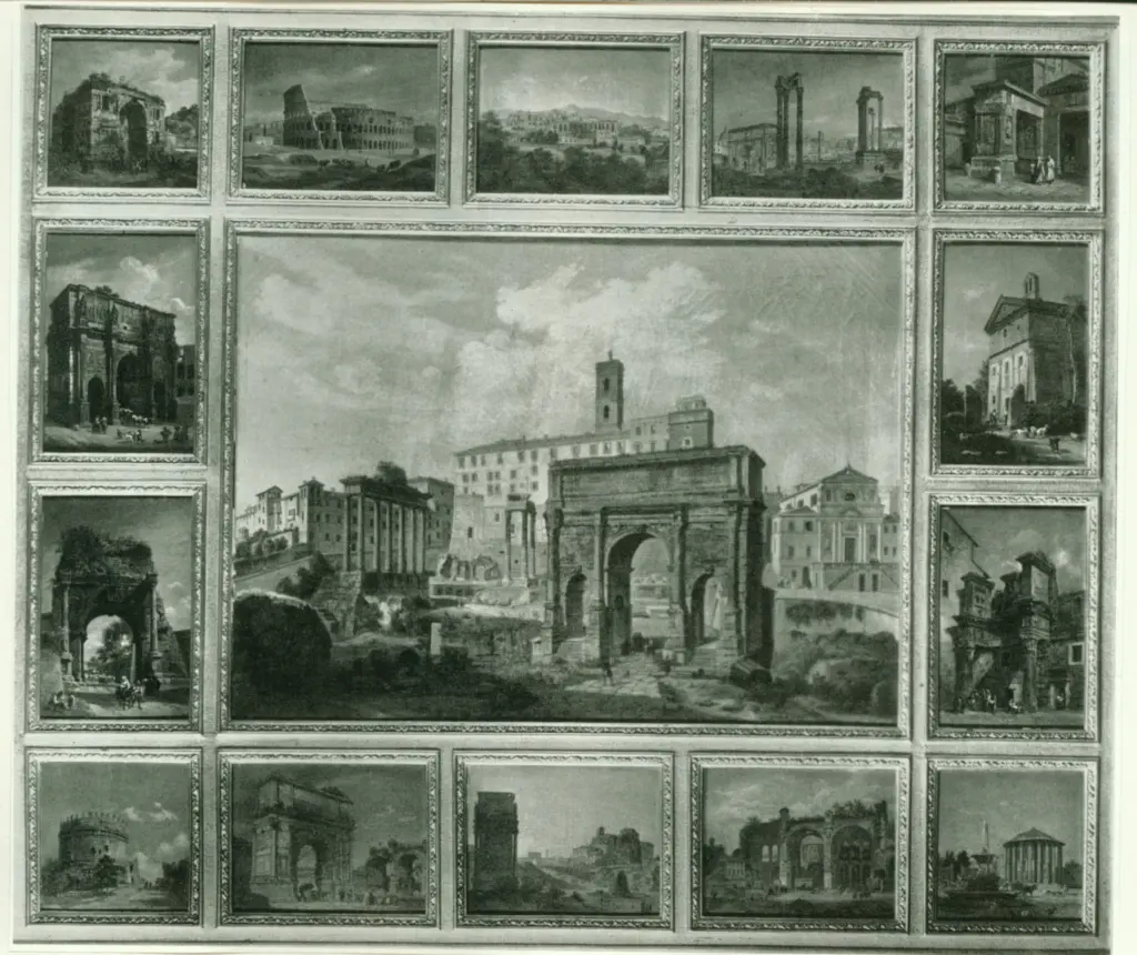 Anonimo , Heinrich, Adam - sec. XIX - 15 Ansichten aus dem antiken Rom , fronte