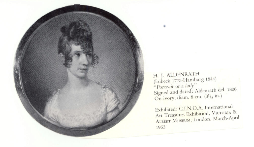 Anonimo , Aldenrath, H. J. - sec. XIX - Portrait of a lady , fronte