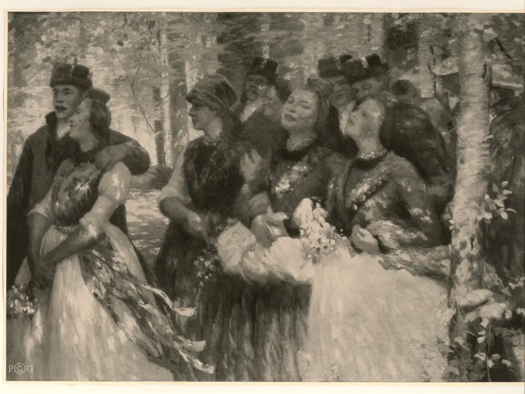 Anonimo , Bantzer, Carl - sec. XX - Im walde , fronte