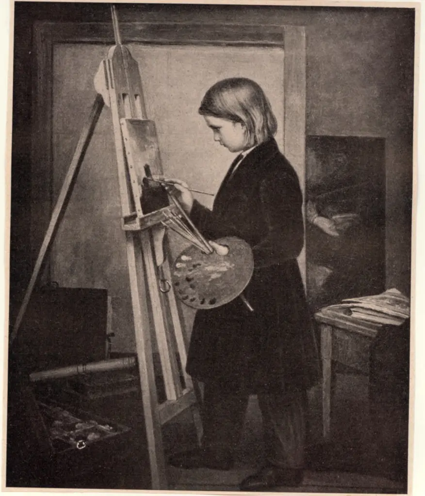 Begas, Oskar , Oskar Begas als Kind -