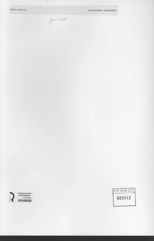 Anonimo , Boehle, Friz - sec. XIX/ XX - Dachdecker (radierung) , retro