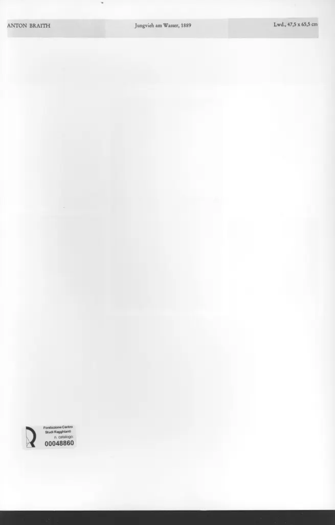 Anonimo , Braith, Anton - sec. XIX - Jungvieh am Wasser , retro