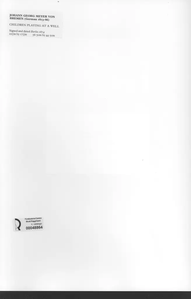 Anonimo , von Bremen, Johann Georg Meyer - sec. XIX - Children playing at a well , retro