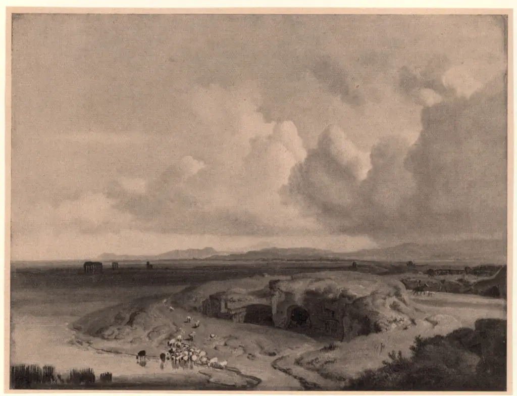 Anonimo , Burkel, Heinrich - sec. XIX - Aus der campagna , fronte